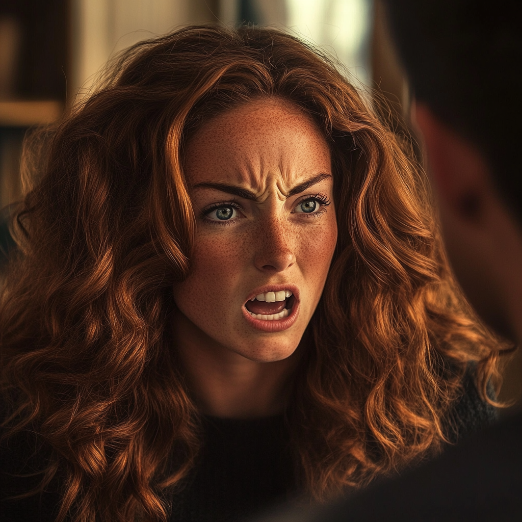 An angry woman arguing with a man | Source: Midjourney