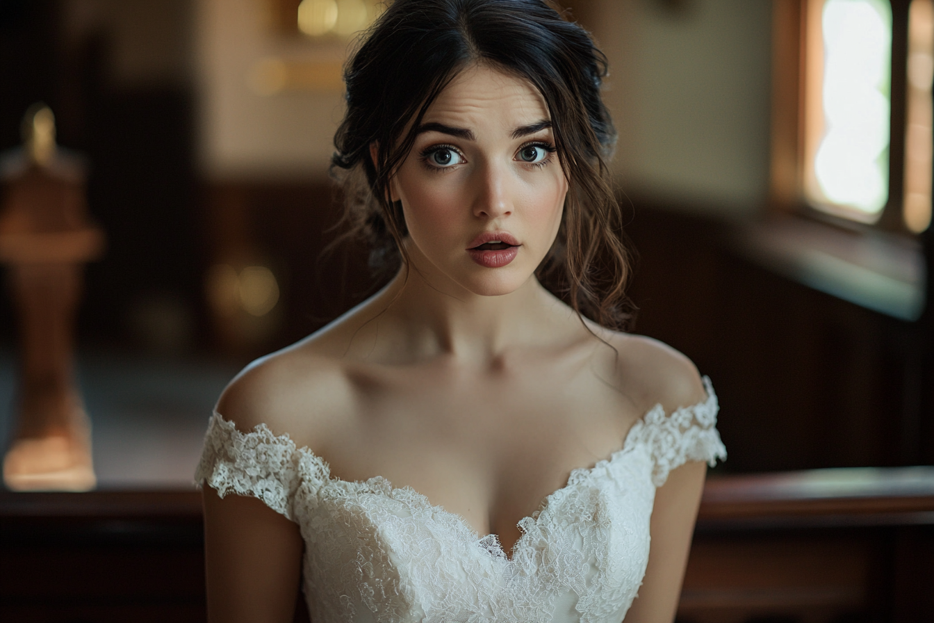 A bride standing by the altar | Source: Midjourney